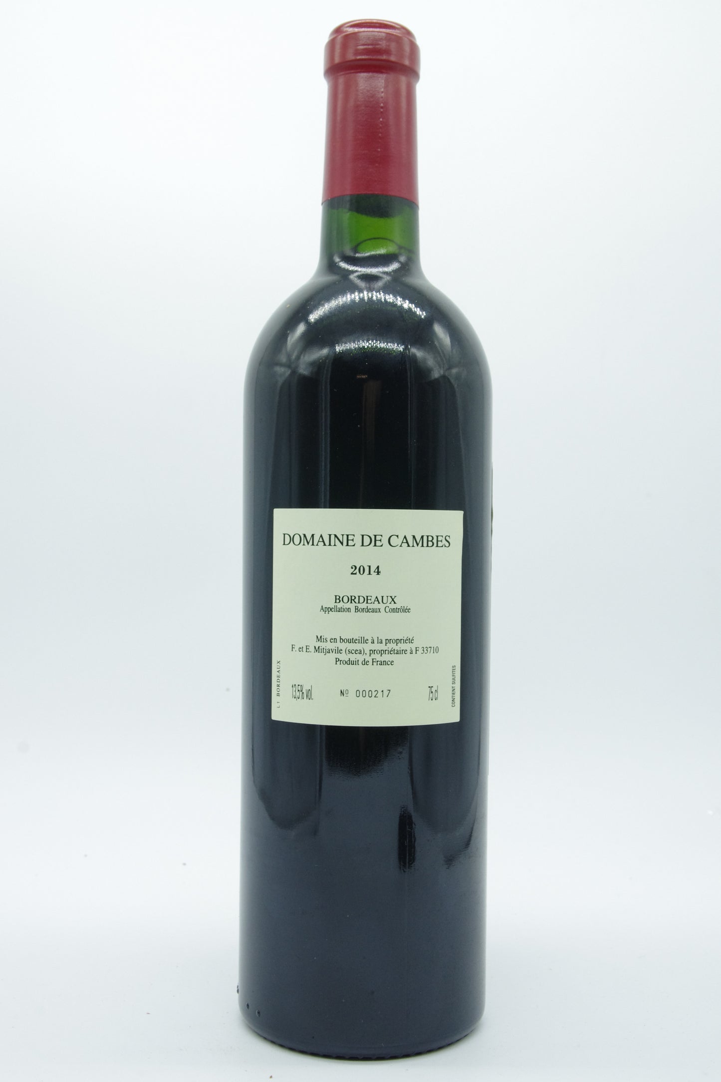 Domaine de Cambes, Domaine de Cambes - Bordeaux - 2014 - 0,75L