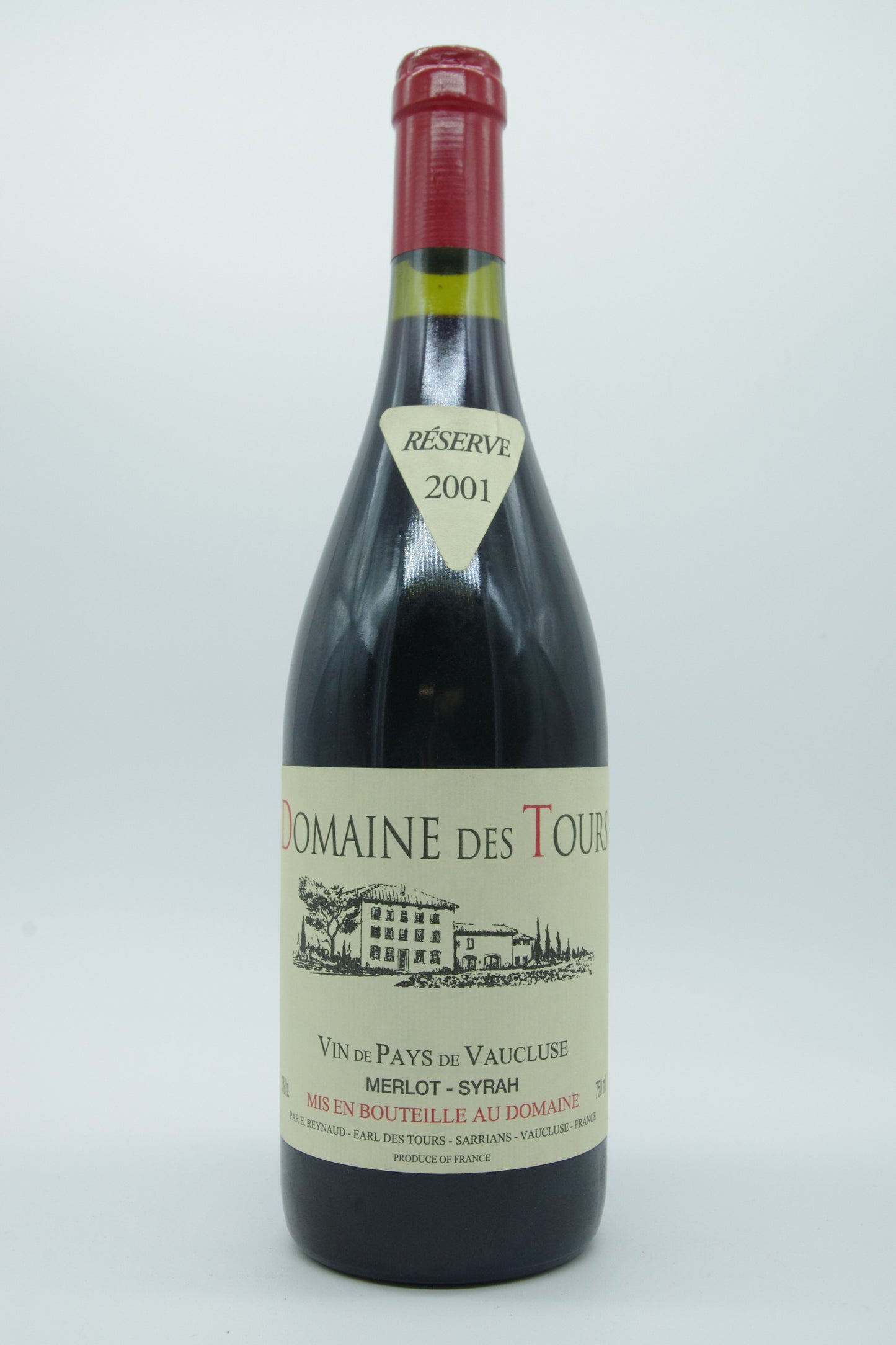 Rayas Domaine des Tours, Vin Pays de Vaucluse Merlot-Syrah - 2001 - 0,75L