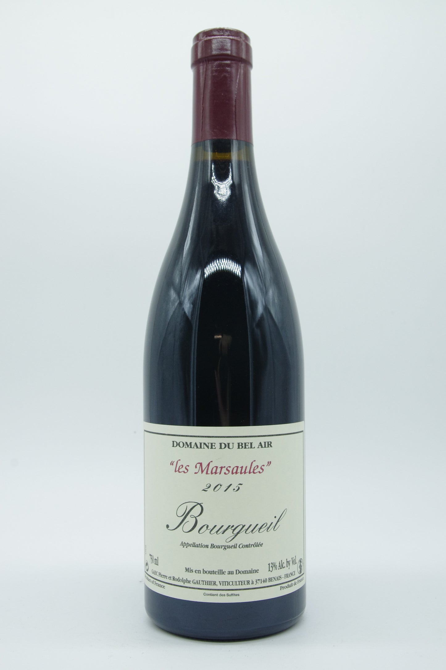 Domaine du Bel Air - Pierre Gauthier, Bourgueil "Les Marsaules" - 2015 - 0,75L