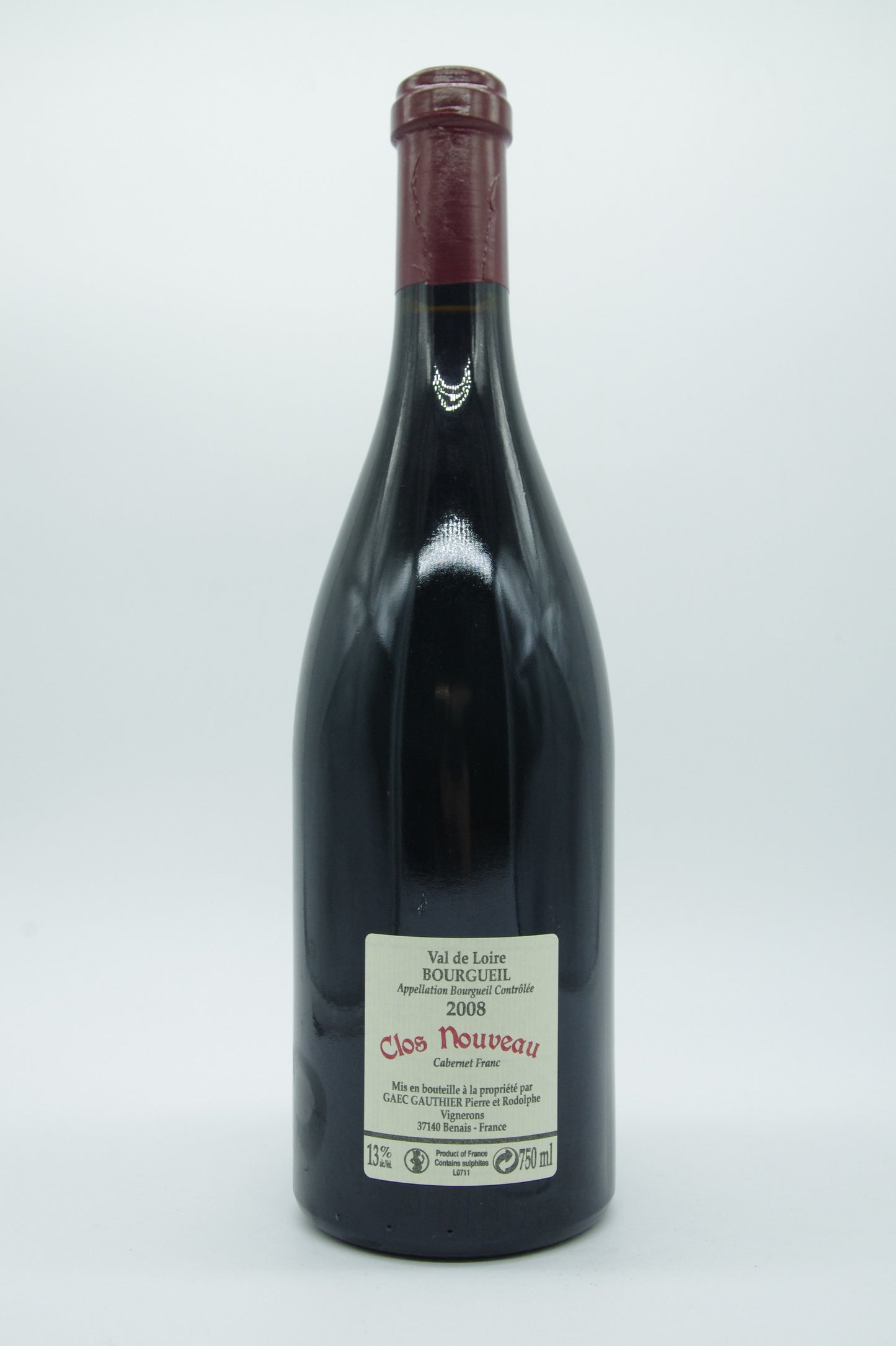 Domaine du Bel Air - Pierre Gauthier, Bourgueil "Clos Nouveau" - 2008 - 0,75L