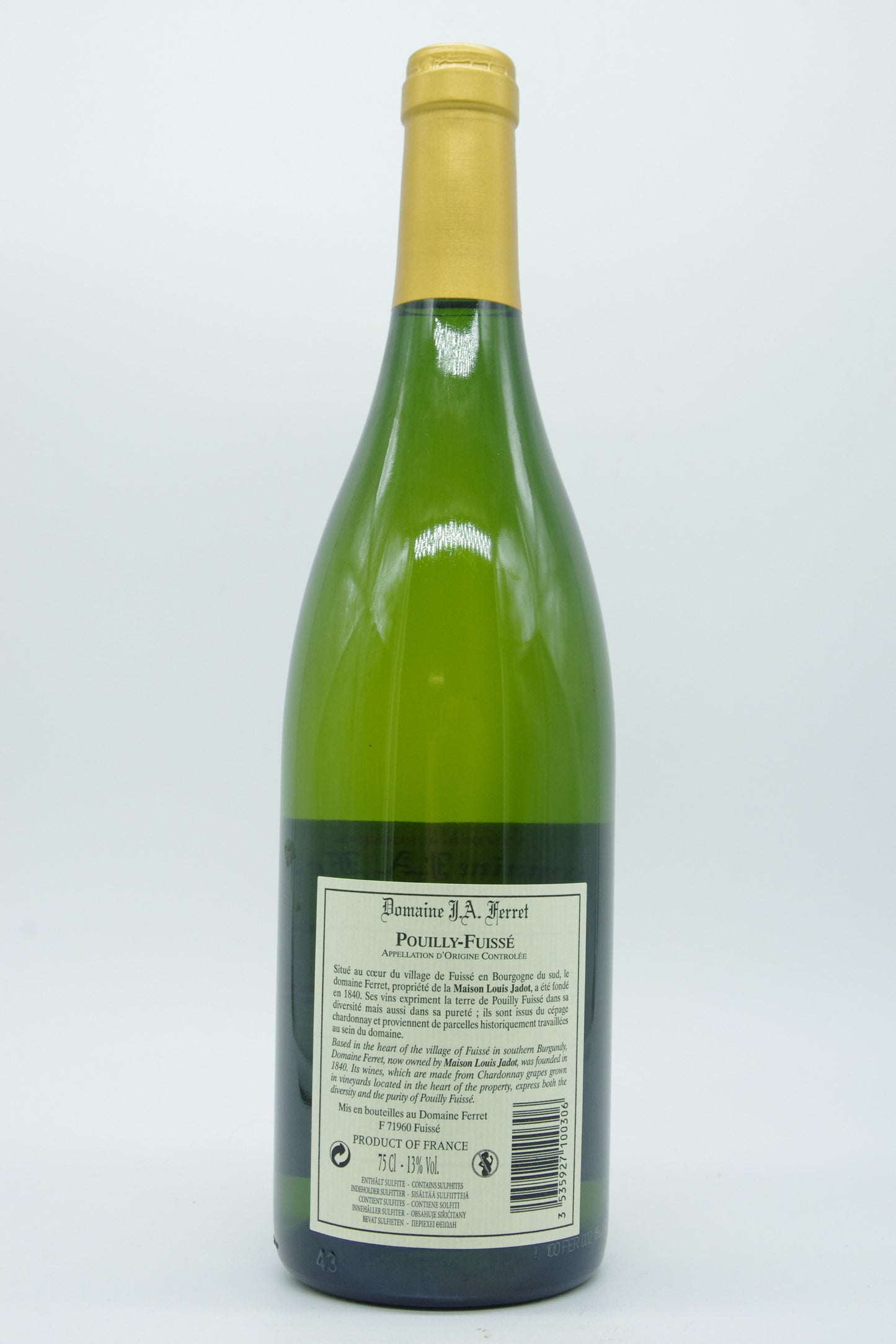 Domaine J.A. Ferret, Pouilly-Fuissé - 2018 - 0,75L
