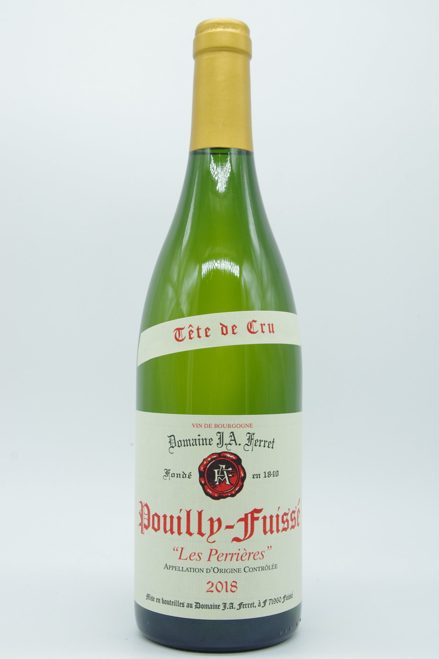 Domaine J.A. Ferret, Pouilly-Fuissé Tête de Cru "Les Perrières" - 2018 - 0,75L