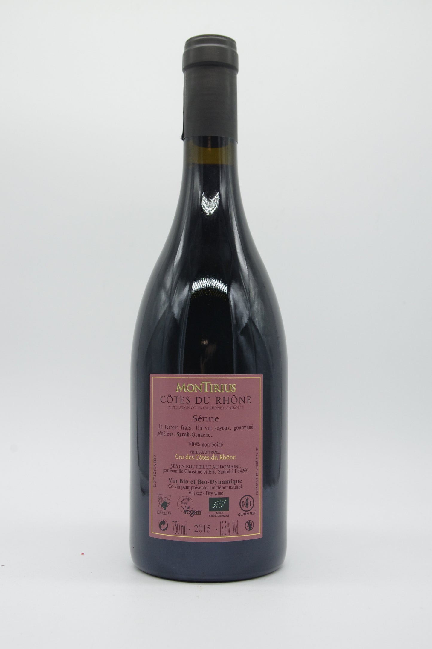 Montirius Le Domaine, Côtes du Rhône "Sérine" - 2015 - 0,75L