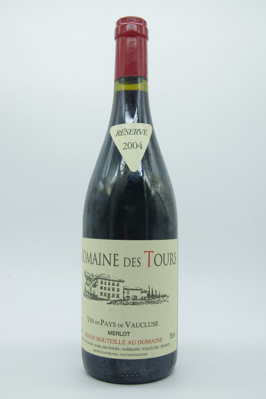 Rayas Domaine des Tours, Vin Pays de Vaucluse Merlot - 2004 - 0,75L