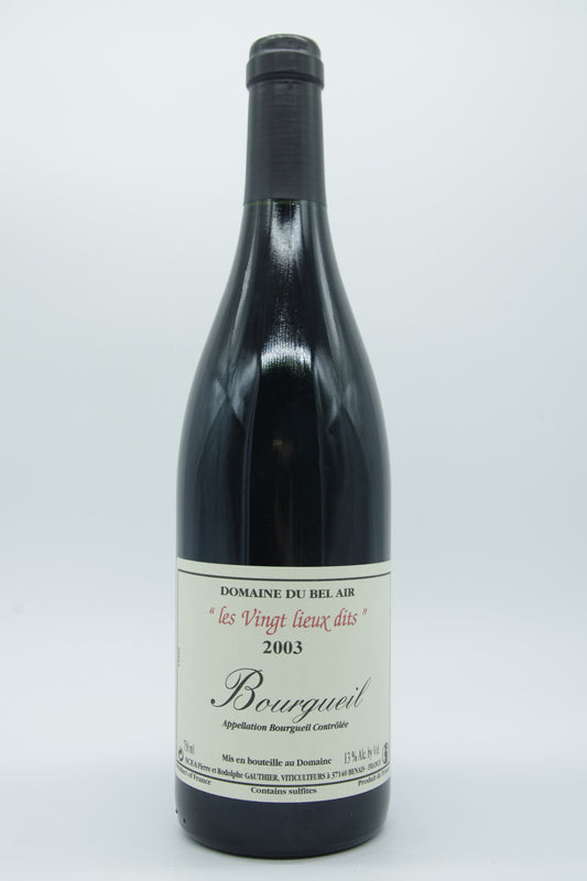 Domaine du Bel Air - Pierre Gauthier, Bourgueil "Les Vingt lieux dits" - 2003 - 0,75L