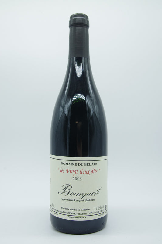 Domaine du Bel Air - Pierre Gauthier, Bourgueil "Les Vingt lieux dits" - 2005 - 0,75L