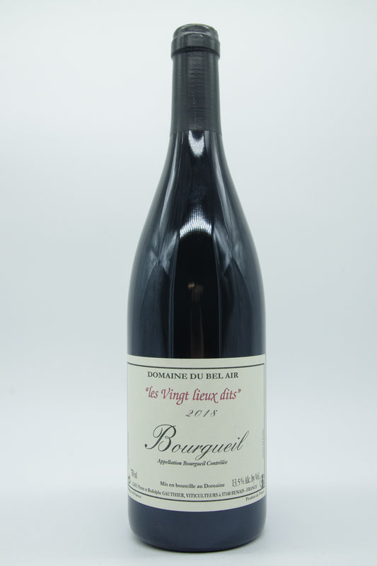 Domaine du Bel Air - Pierre Gauthier, Bourgueil "Les Vingt lieux dits" - 2018 - 0,75L