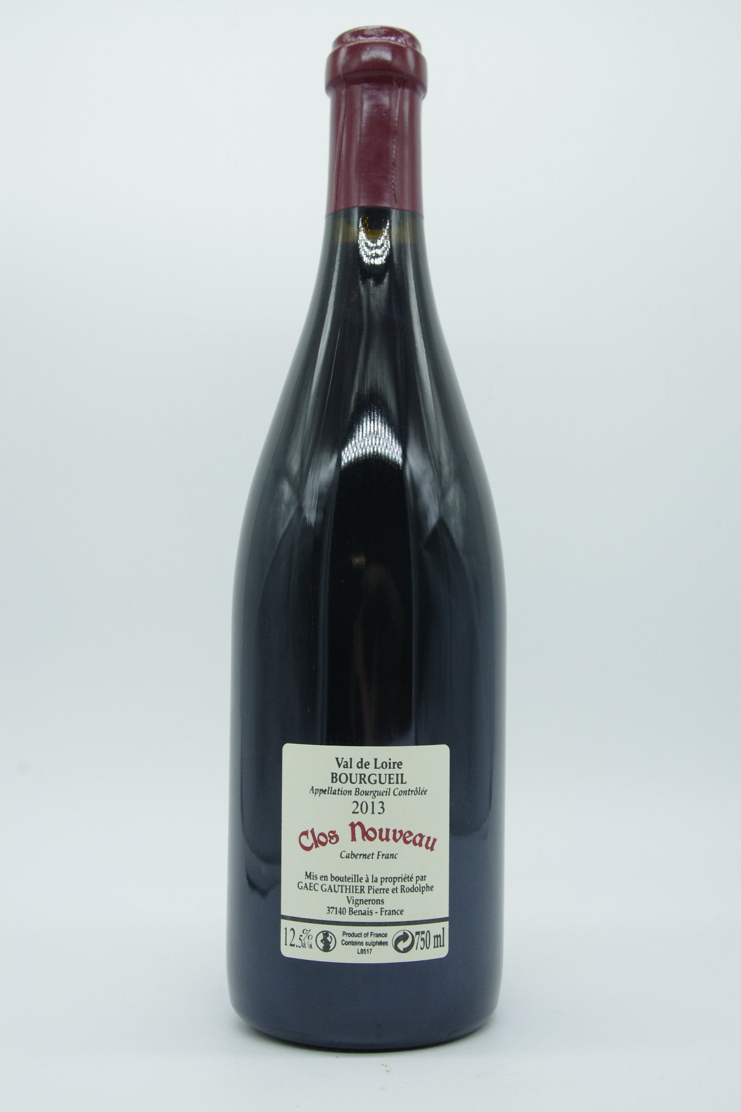 Domaine du Bel Air - Pierre Gauthier, Bourgueil "Clos Nouveau" - 2013 - 0,75L