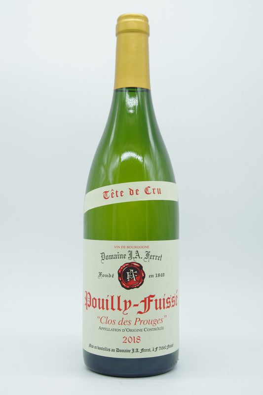 Domaine J.A. Ferret, Pouilly-Fuissé Tête de Cru "Clos des Prouges" - 2018 - 0,75L