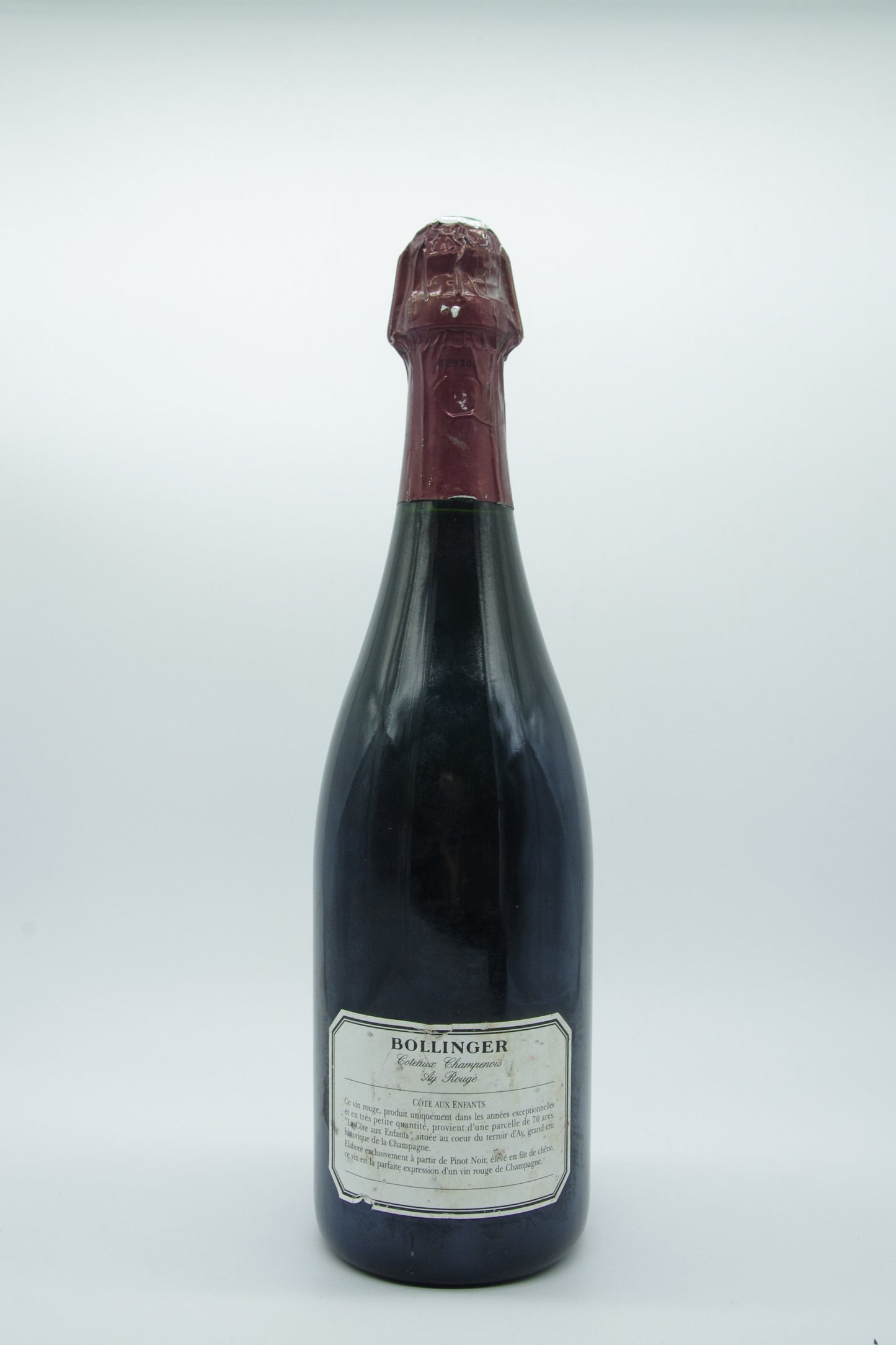 Bollinger, Ay Rouge La Côte aux Enfants, Côteaux Champenois - 1988 - 0,75L